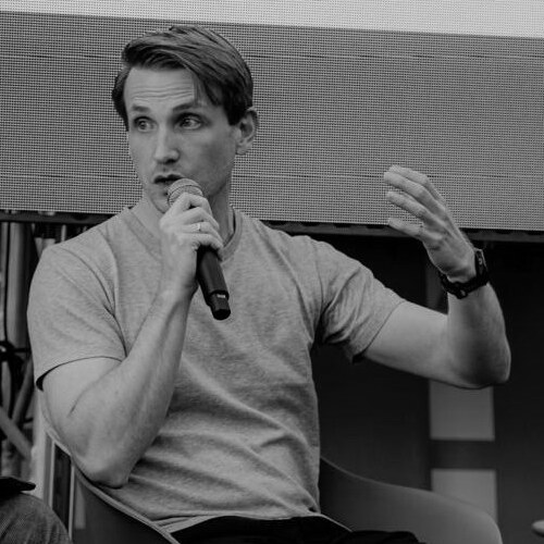 Christian F. Weniger speaking on a panel